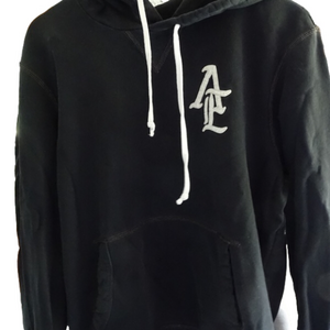 AMERICAN EAGLE HOODED SWEATSHIRT A COUPLE OF SMALL TEARS IN FRONT OF POCKET